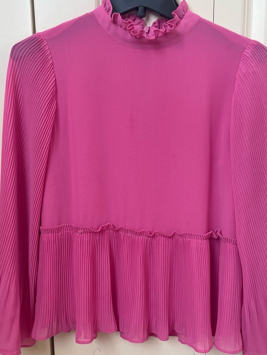 Ann Taylor Tops - XS Pink Pleated Blouse